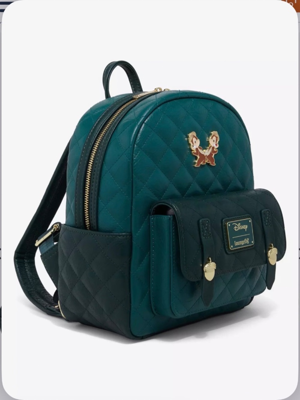 Loungefly Disney Chip & Dale Quilted Mini Backpack — BoxLunch Exclusive - Picture 2 of 4